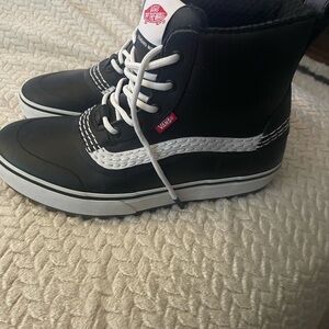 Vans Black and White Winter Boots
